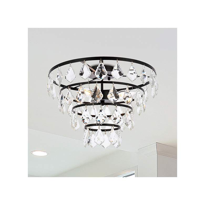 Image 1 Ella 16" Flush Mount In Black
