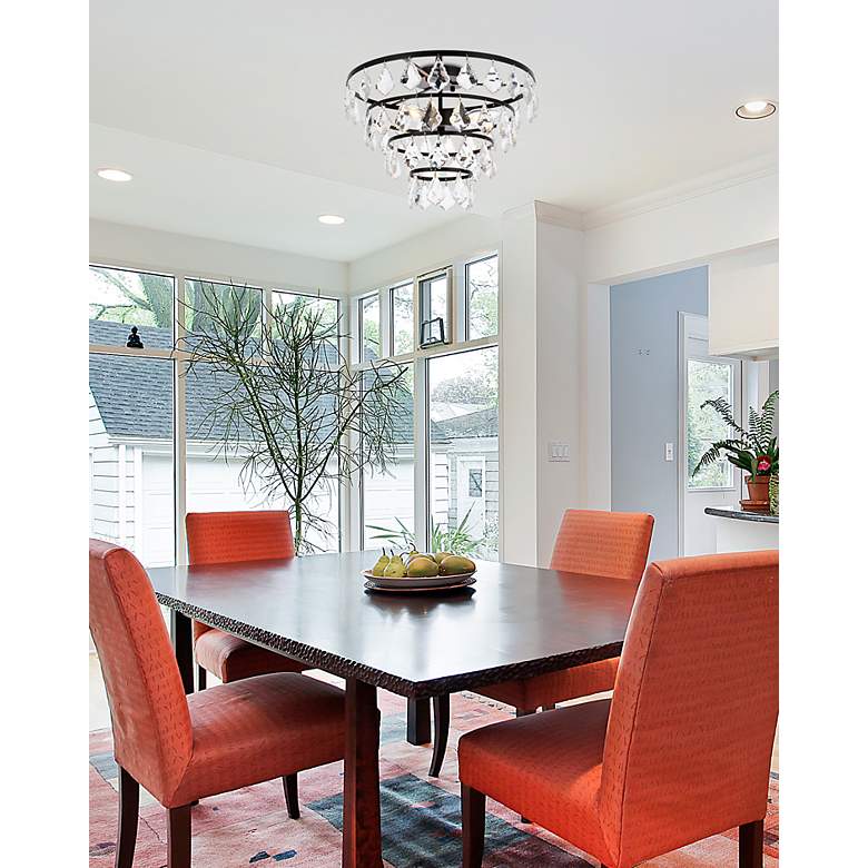 Image 3 Ella 16" Flush Mount In Black more views
