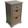 Ella 16" Wide Antique Gray Drawer Accent Table with Baskets