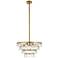 Ella 20" Wide Brass and Clear Crystal 4-Tier Chandelier