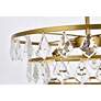 6_Ella 20" Wide Brass and Clear Crystal 4-Tier Chandelier more views