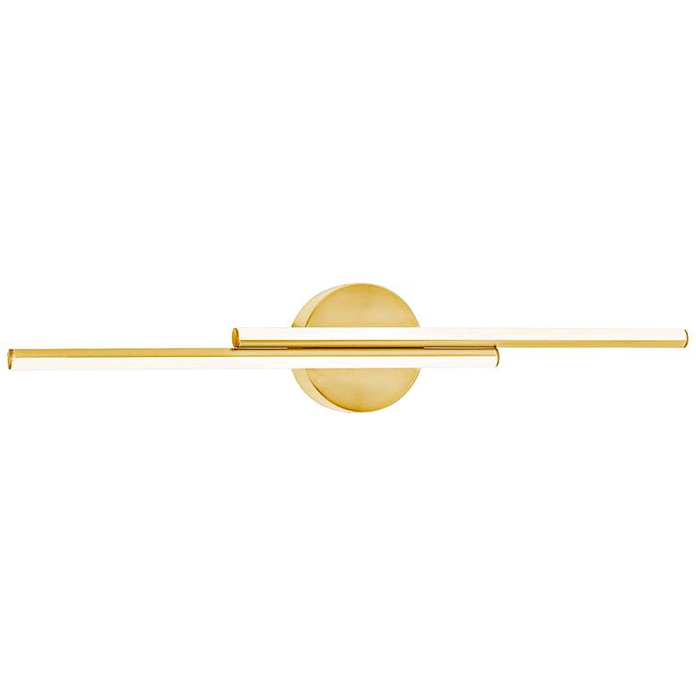 Image 1 Ella 24 1/4" Wide Satin Brass 2-Light LED Bath Light