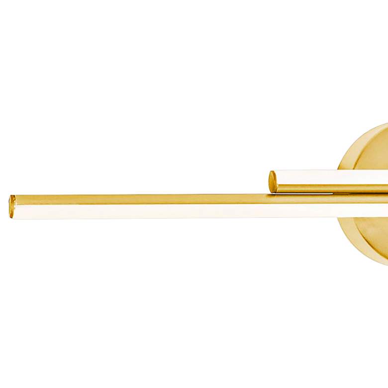 Image 2 Ella 24 1/4" Wide Satin Brass 2-Light LED Bath Light more views