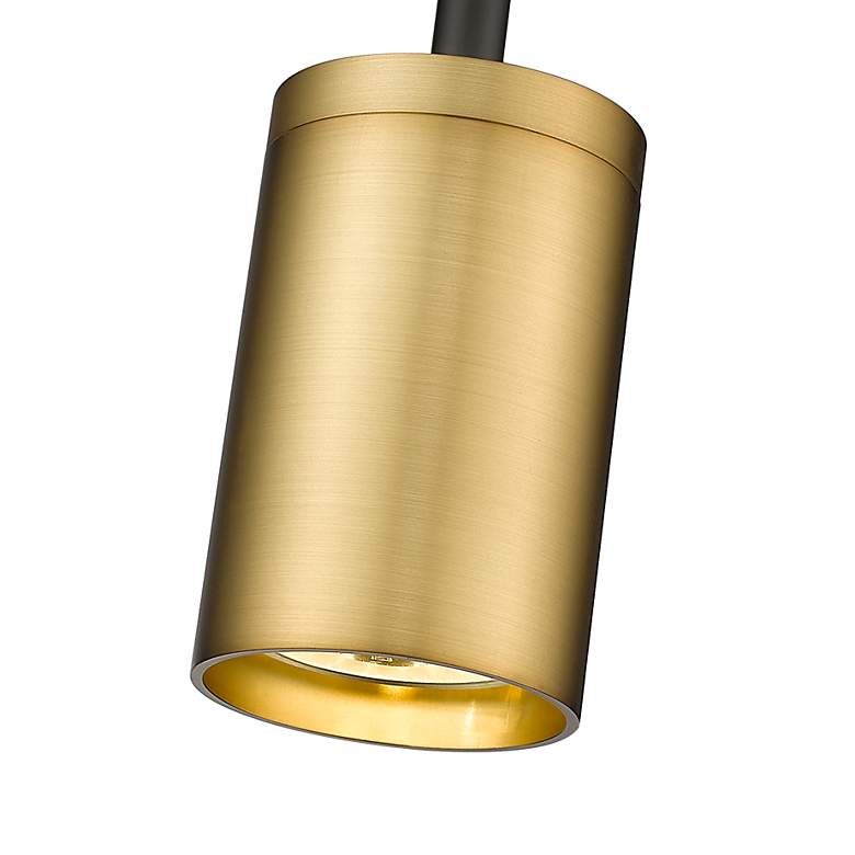 Image 6 Ella 24" High Matte Black and Olde Brass 2-Light Wall Sconce more views