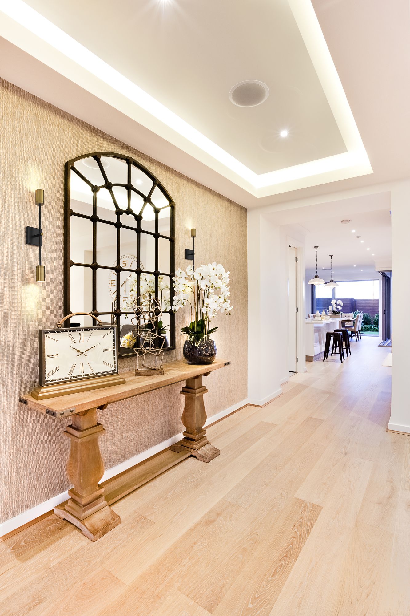 Ella 24" High Matte Black and Olde Brass 2-Light Wall Sconce