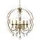 Ella 26" Wide White Gold 6-Light Chandelier