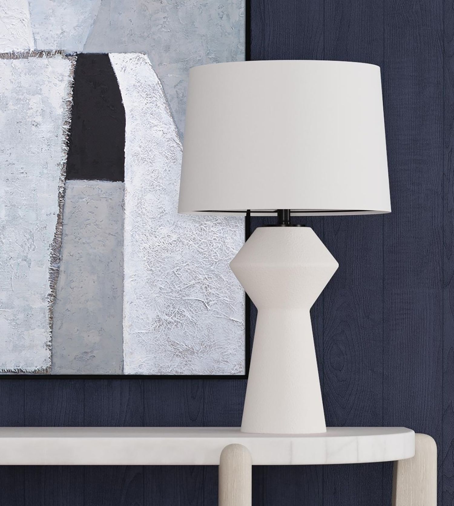 Image 5 Ella 28" High Matte White Table Lamp more views