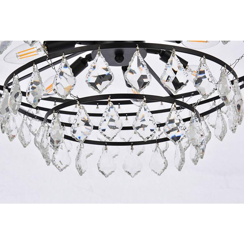 Image 5 Ella 28" Wide Black and Clear Crystal Pendant Light more views