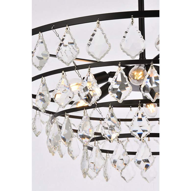 Image 6 Ella 28" Wide Black and Clear Crystal Pendant Light more views