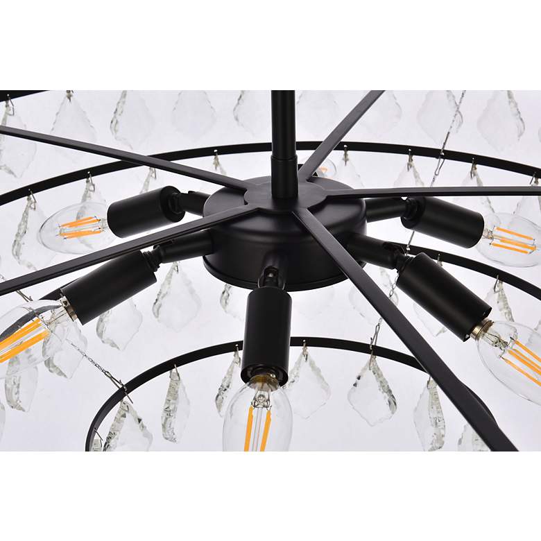 Image 7 Ella 28" Wide Black and Clear Crystal Pendant Light more views