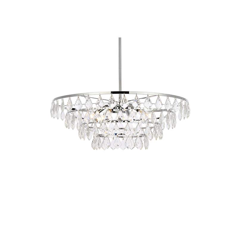 Image 4 Ella 28" Wide Chrome Multi-Tier Pendant Light more views
