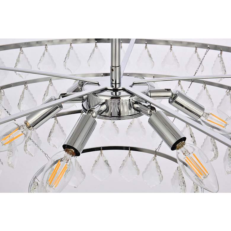 Image 7 Ella 28" Wide Chrome Multi-Tier Pendant Light more views