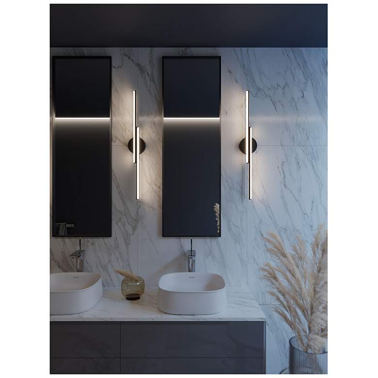 Image 2 Ella 30" Wide Black LED Vanity Light more views