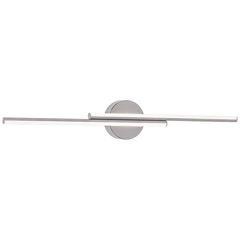 Image 1 Ella 30" Wide Satin Nickel LED Vanity Light