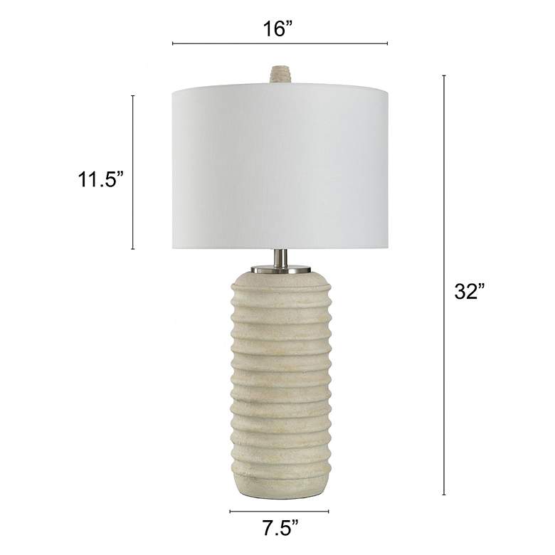 Image 7 Ella 32" High Brie Transitional Table Lamp With Off-White Shade more views