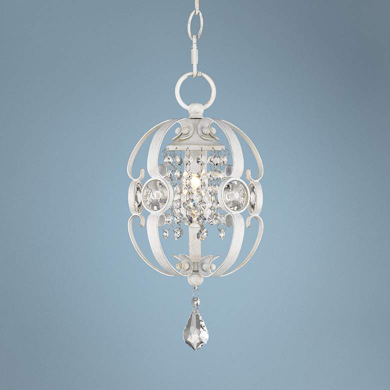 Image 1 Ella 7" Wide French White Mini Pendant
