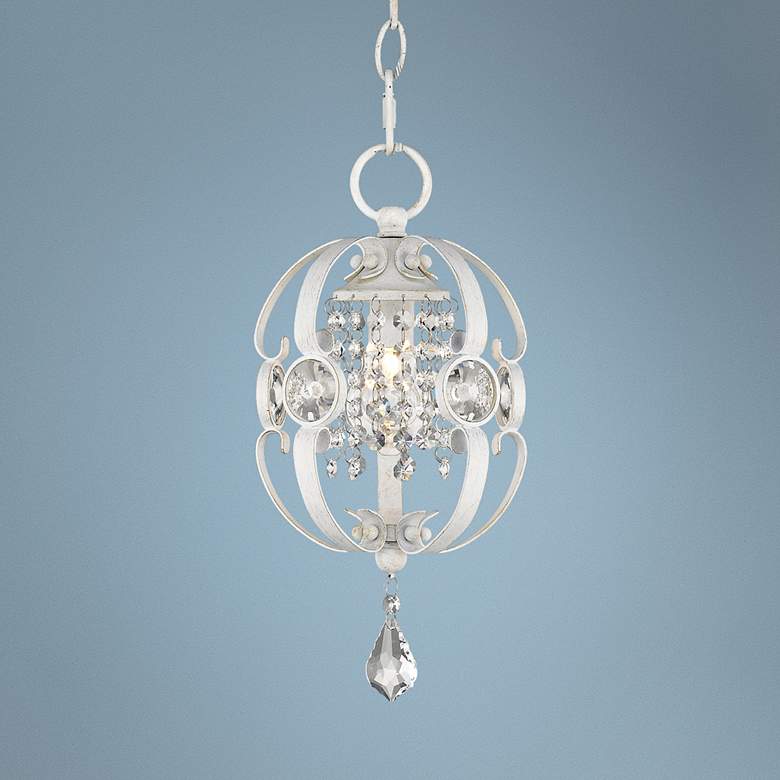 Image 1 Ella 7 inch Wide French White Mini Pendant