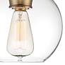 Thumbnail3 of Ella 8 1/4" Wide Vintage Bronze Clear Glass Globe Ceiling Light more views