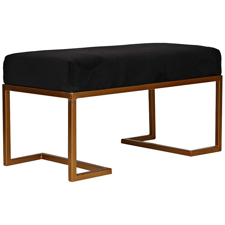 Image 1 Ella Black Velvet Glam Bench