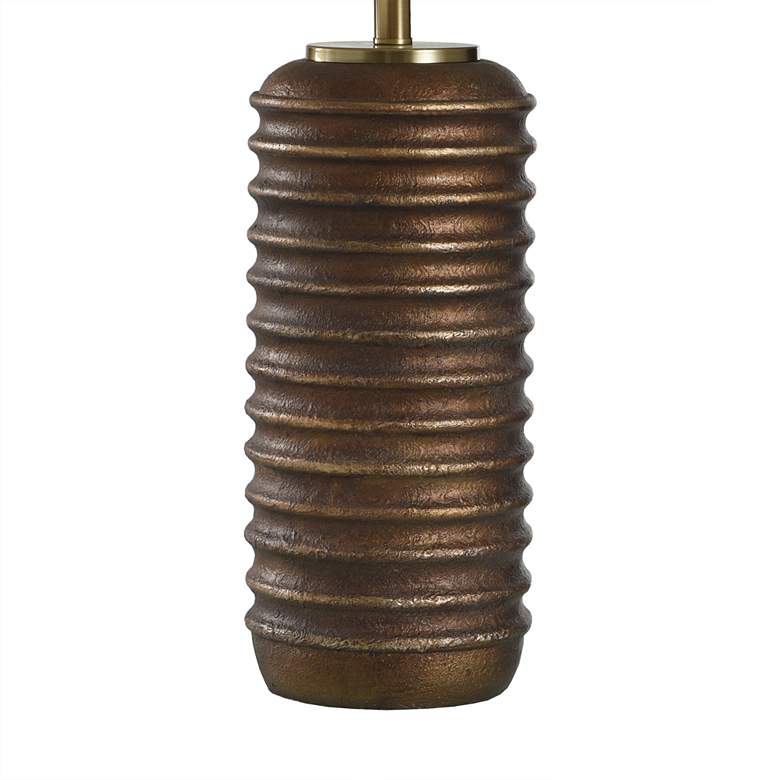 Image 4 Ella Bronze Oak Cylinder Table Lamp more views