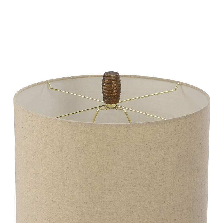 Image 6 Ella Bronze Oak Cylinder Table Lamp more views
