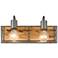 Ella Jane 6 1/2" High New Bronze and Wood 2-Light Wall Sconce