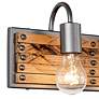 Ella Jane 6 1/2" High New Bronze and Wood 2-Light Wall Sconce