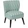 Ella Rain Blue Fabric Mid-Century Modern Armless Chair