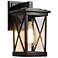 Ellaetria 10 1/4" High Textured Black Outdoor Wall Light