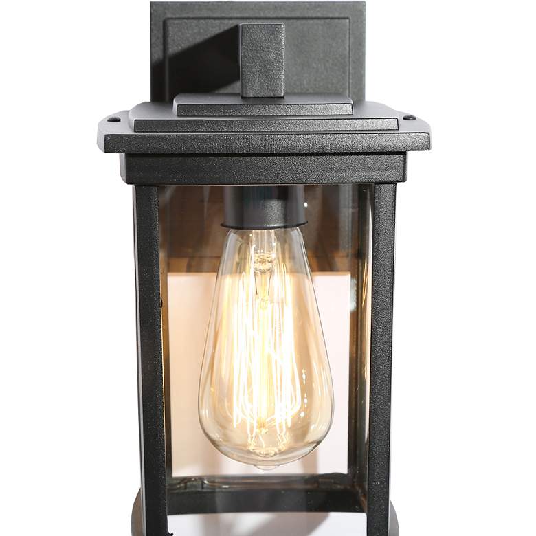 Image 3 Ellaetria 10 1/4" High Textured Black Outdoor Wall Light more views