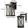 5_Ellaetria 10 1/4" High Textured Black Outdoor Wall Light more views