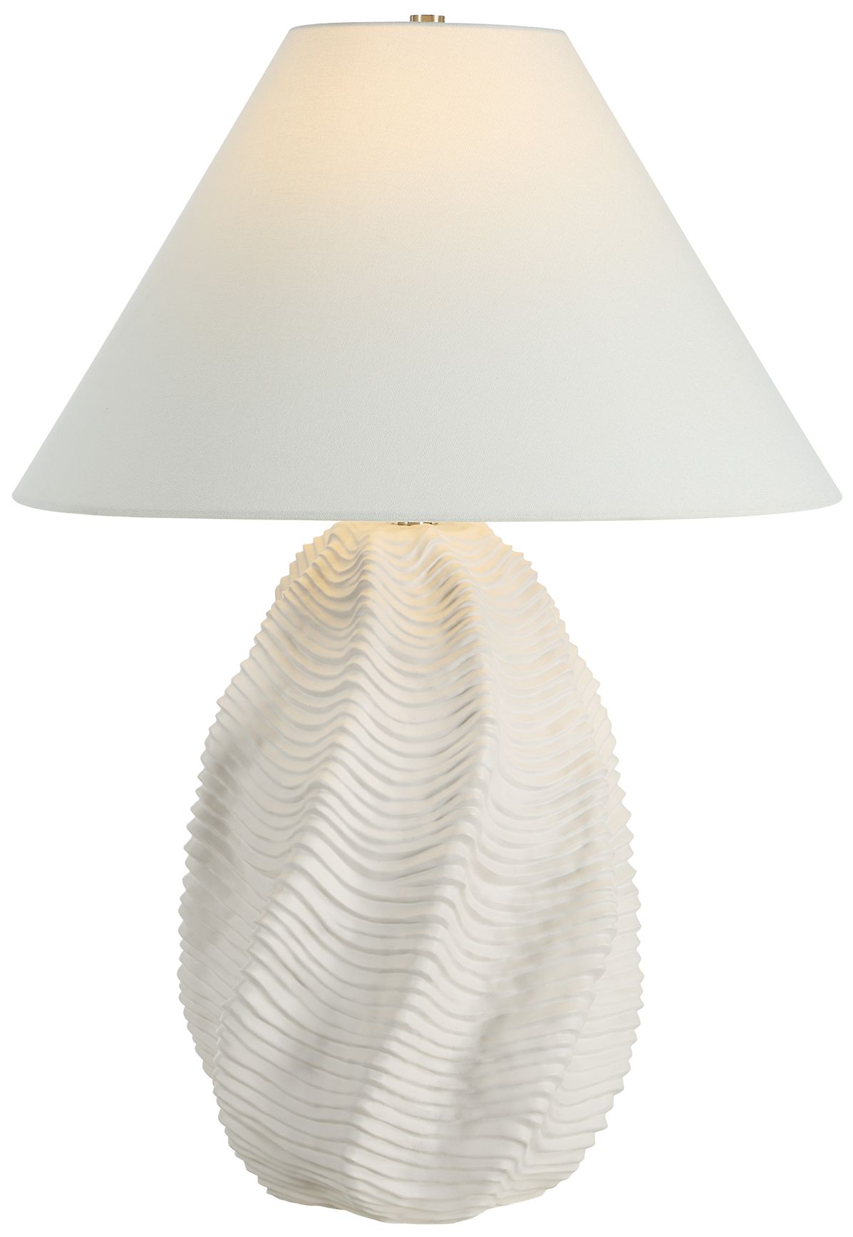 Image 4 Elle 29.5" Tall Matte Dark Bronze Resin Table Lamp with Tapered Linen Shade more views