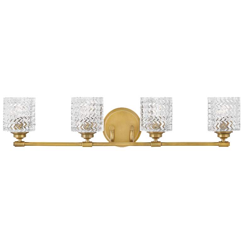 Image 1 Elle 32" Wide Brass 4-Light Bath Light by Hinkley Lighting