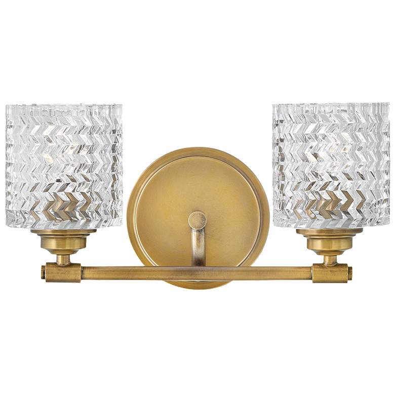 Image 1 Elle 7 1/2"H Brass 2-Light Wall Sconce by Hinkley Lighting