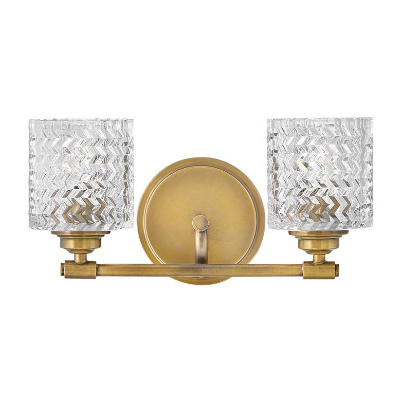 Image 2 Elle 7 1/2"H Brass 2-Light Wall Sconce by Hinkley Lighting more views