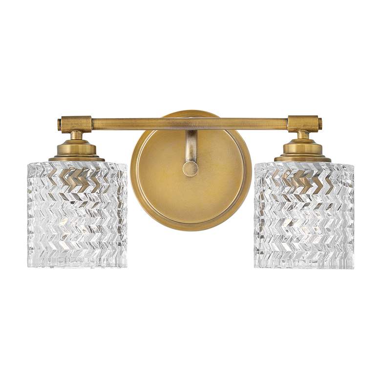 Image 5 Elle 7 1/2"H Brass 2-Light Wall Sconce by Hinkley Lighting more views