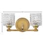 6_Elle 7 1/2"H Brass 2-Light Wall Sconce by Hinkley Lighting more views