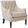 Elle Beige Diamond Tufted Accent Chair