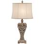 Elle Carved Antique Bronze Classic Table Lamp in scene