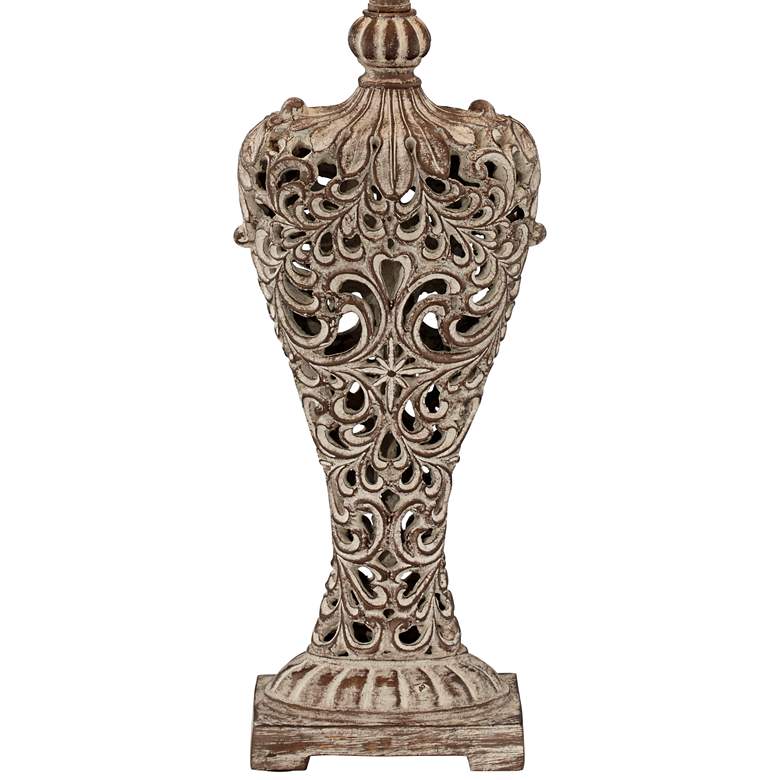 Image 6 Elle Carved Antique Bronze Classic Table Lamp more views