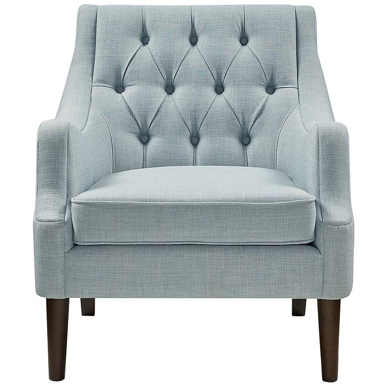 Image 6 Elle Dusty Blue Tufted Fabric Accent Chair more views