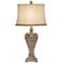 Elle Gold Table Lamp with Handcrafted Braid Trim Shade