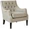 Elle Gray Diamond-Tufted Accent Chair