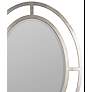 Elle Silver Leaf Metal 30 1/2" x 40 1/2" Oval Wall Mirror