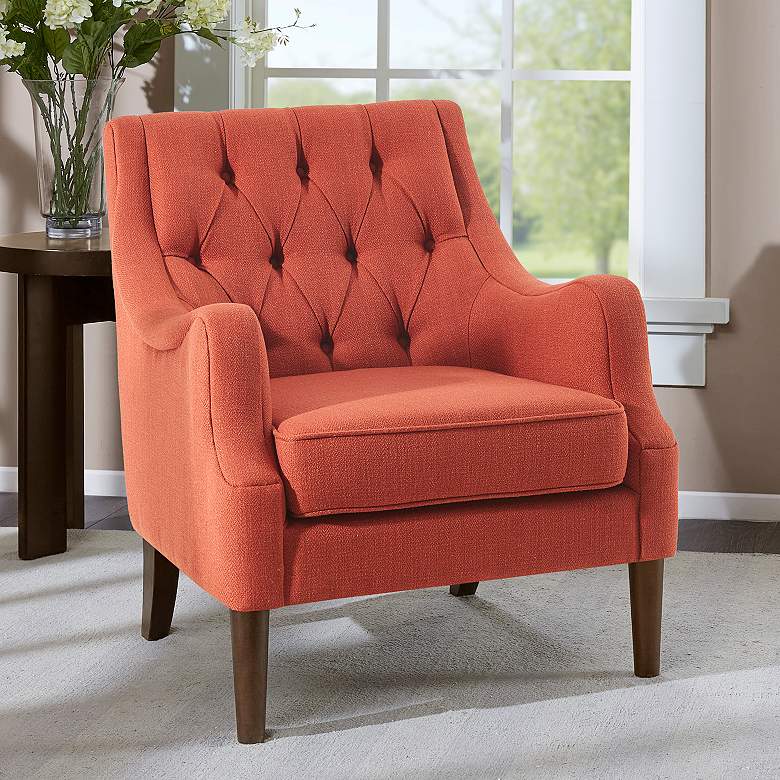 Image 1 Elle Spice Fabric Tufted Accent Chair