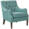 Elle Teal Diamond Tufted Accent Chair