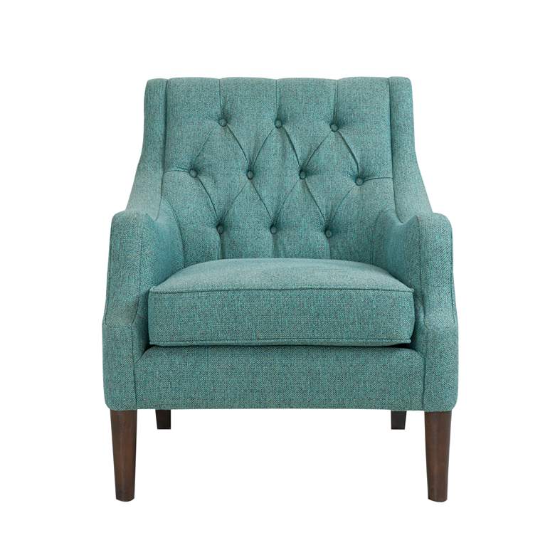 Elle Teal Diamond Tufted Accent Chair more views
