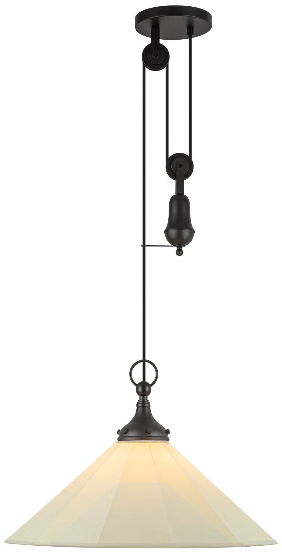 Image 2 Ellen 20" Wide Matte Black Cone Pendant Light