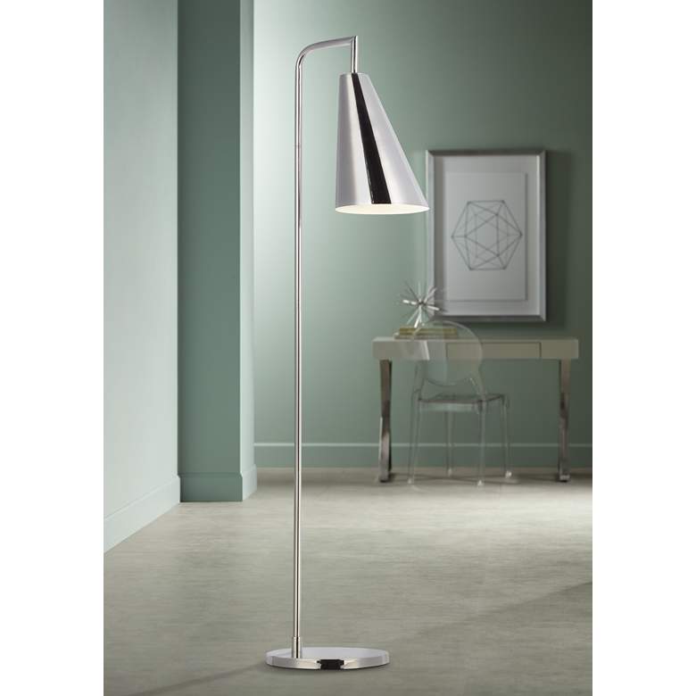 Image 1 Ellen DeGeneres Collection Jamie Polished Nickel LED Floor Lamp