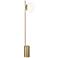 Ellen DeGeneres Lune 66" Burnished Brass LED Floor Lamp
